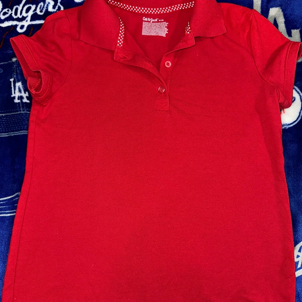 Cat & Jack Vibrant Red Polo Shirt